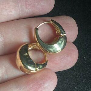 New Gold Tone Hoop Earrings